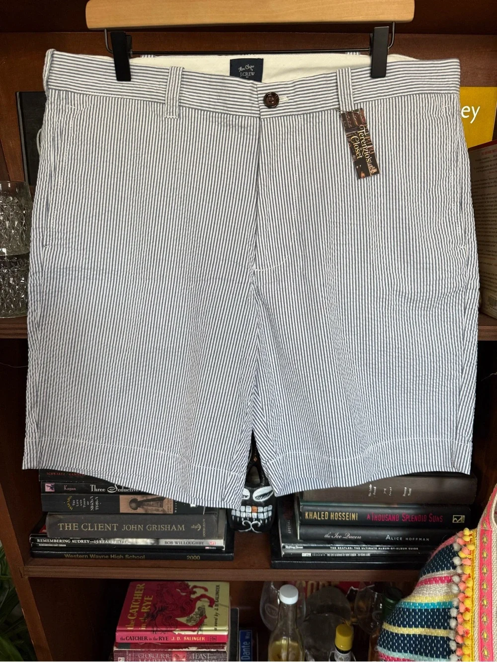 J. Crew - Navy and White Seersucker Stripe Chinos - Men’s 36